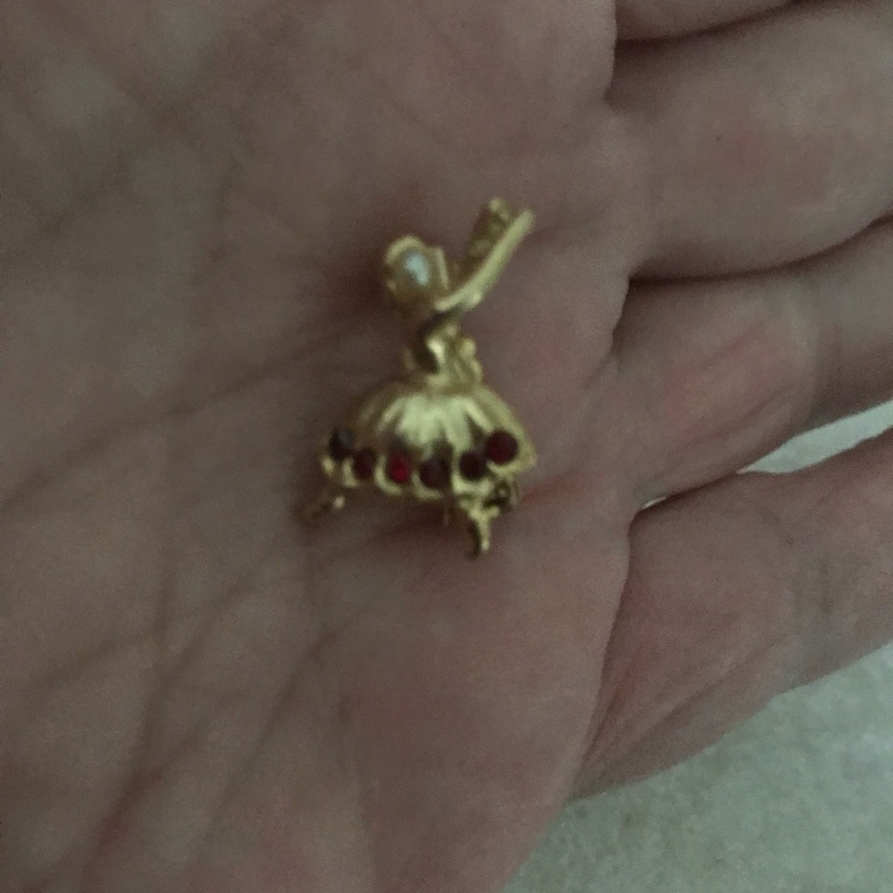 Gold Ballerina Brooch